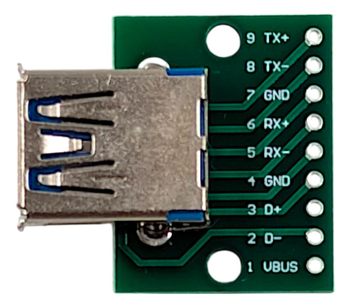 Adaptador Usb 3.0 Hembra A Dip 2.54mm 9 Pines Para Arduino