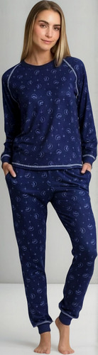 Pijama Para Dama Peanuts Snoopy Talla G Azul Marino