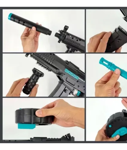 Pistola De Juguetes Lanza Balas Hidrogel Rifle Sg552 20 Mts