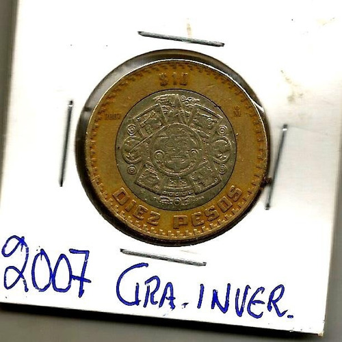 Moneda De 10 Pesos Grafila Invertida La Mas Buscada