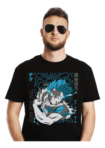 Polera My Hero Academia Izuki One For All Anime Impresión Di