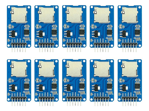 10 Piezas Módulo Lector De Tarjetas Micro Sd Tf Para Arduino