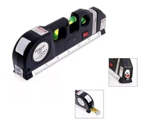 Nivel Laser 3 Burbujas Horiz, Vertical Y Cruz. Cinta 2,5mts