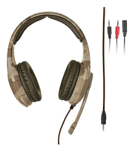 Imagen 3 de 12 de Audífonos gamer Trust Radius GXT 310 desert camo