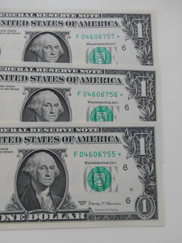 3x 1 Dolar N°s Seguidos + Com Asterisco Fe, Só Para Coleção (Usado)