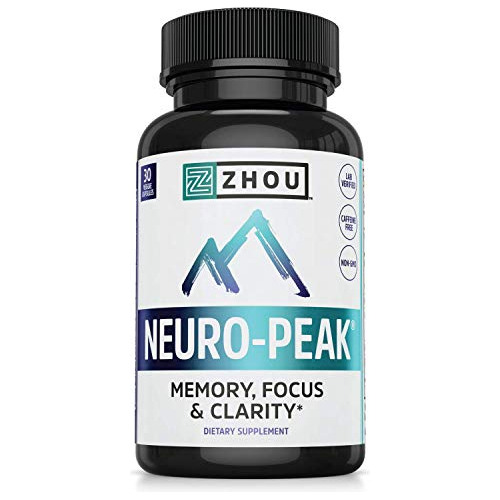 Zhou Neuro Peak Brain Support Supplement | Memory, Focus & C