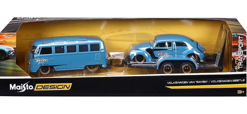 Motormax 1:24 Pack Volkswagen Combi Remolque Vocho Pack 2 