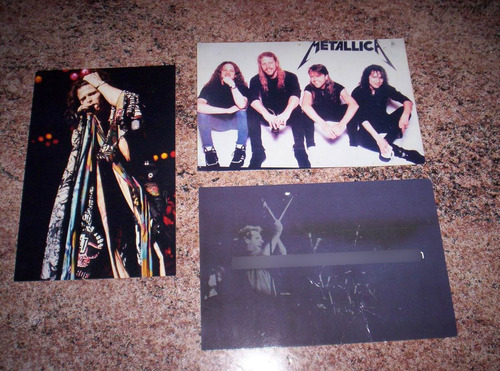 Fotos Steven Tyler + Metallica +tarjeta Promo Charly Alberti