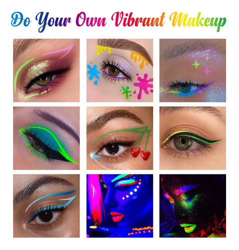 Bobisuka Lingtoolator Olors Uv Neon Liquid Eyeliner Set, Mat