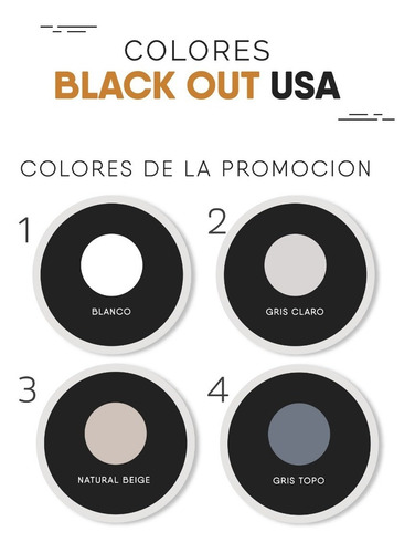 Cortinas Roller Blackout 100% Bloqueo Vinilica Origen Usa M2