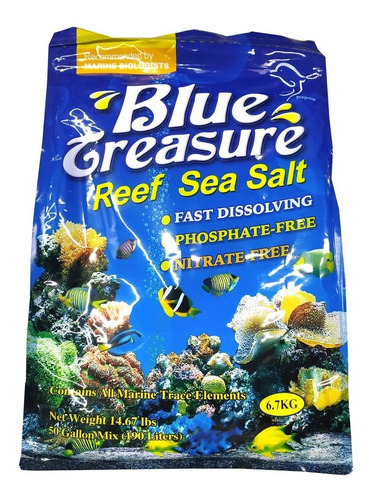 Blue Treasure Sal Reef Sea Salt Saco 6,70kg Sintético