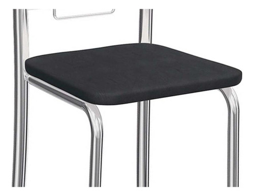 Cadeira Cozinha Florença 2c005 Aço Kit 2 Uni Cromado/marrom-