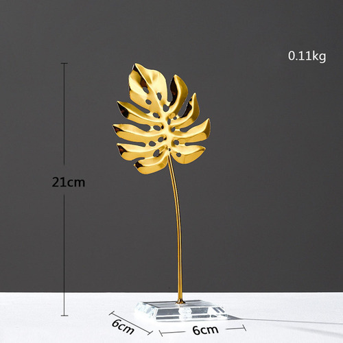2 Decoración Elegante Con Hojas De Metal Para Un 2 Piezas