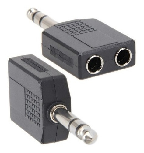 Ficha Adaptador 2 Jack 6.5 Stereo A 1 Plug 6.5 Estereo