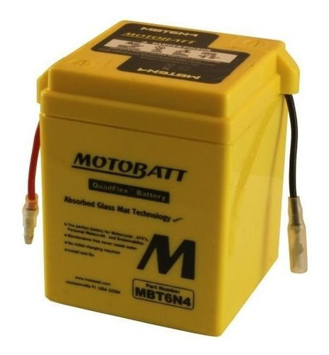 Motobatt Mbt6n4 6v 4ah Batería De Motocicleta Reemplaza 6n4-