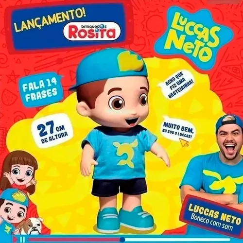 Boneco com Som Luccas Neto - Brinquedos Rosita