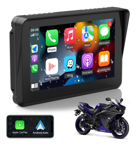 Estéreo Fijo Para Moto Carplay & Android Auto Inalambrico