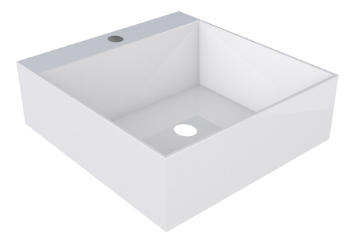 Rr Cubas Cubo Cuba De Sobrepor Banheiro Armário Lavabo Mármore Sintético Cor Branco