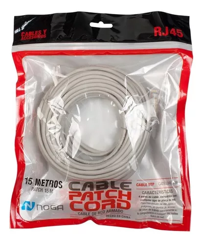 Cable Internet Utp Cat 5e De Red Armado Patch Cord 15 Metros