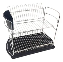 Comprar Escurridor Seca Platos Acero Vajilla Porta Cubiertos 2 Pisos