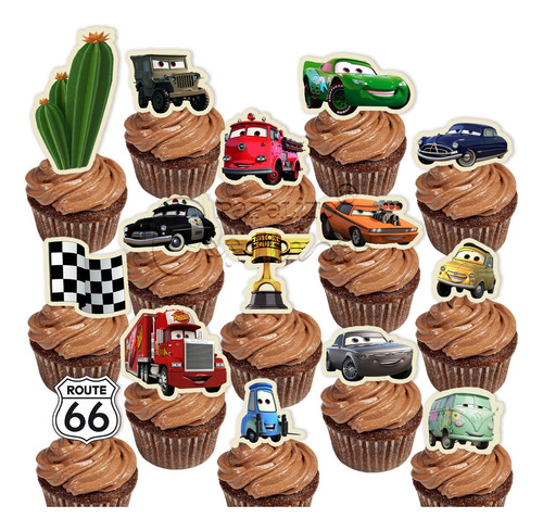 34 Caketopper The Cars Rayo Mcqueen Tow Mater Hudson Sally