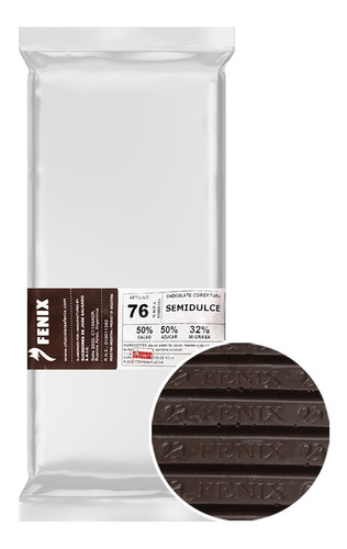 Chocolate Cobertura Fénix Semi Dulce 76 1 Kg - Ciudad Cotill