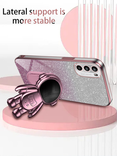 Bling Silicona Funda Case For Moto + Astronauta Soport