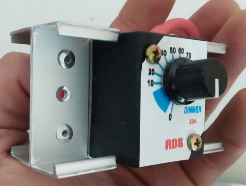Imagem 3 de 4 de Dimmer 25a 4000w Bivolt Variador Exaustor Motores Dimer