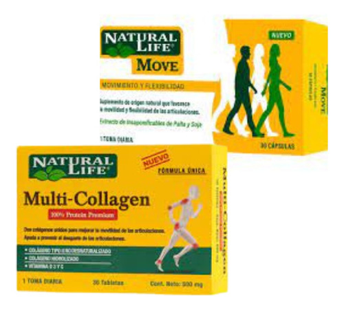 Combo Natural Life Deportes Move X 30 + Multi Collagen X 30