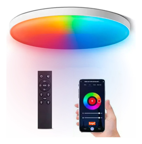 Lampara Led Rgb De Techo 24w Moderna - Wifi + Control