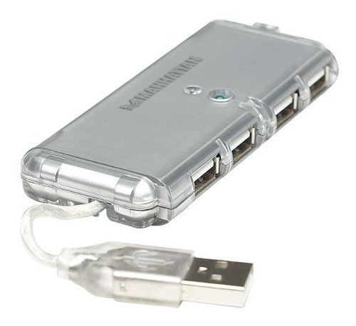 Mini Hub Usb Manhattan 4 Puertos V2.0 Sin Fuente 160599 Kt