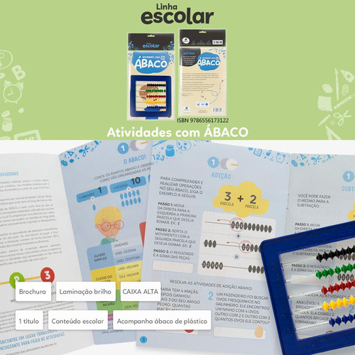 LINHA ESCOLAR LIVRO ÁBACO (M), de Todolivro. Editorial Brasileitura, capa mole em português, 2022