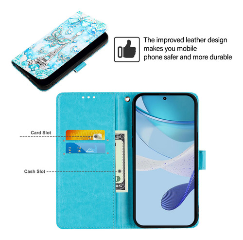 Funda Tipo Cartera De Piel Con Estampado Artístico Para Oukitel Oukitel-kickstand, Ranuras Para Tarjetas