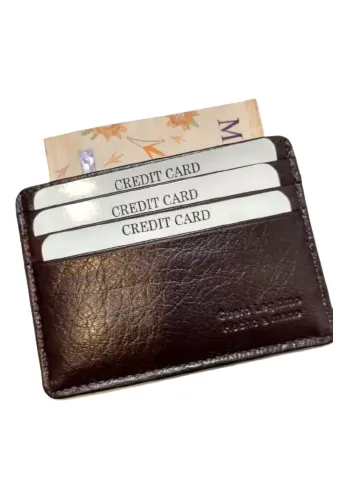 Porta tarjetas cuero sales