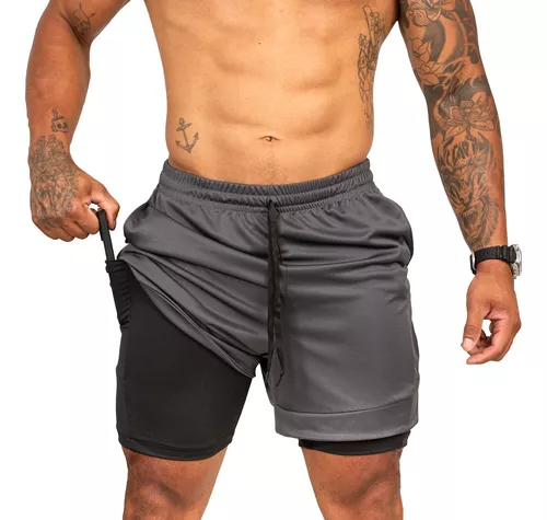 2 Em 1 Short Esportivo Masculino Com Secagem Rápida Esportes Short treino  em Promoção na Shopee Brasil 2024