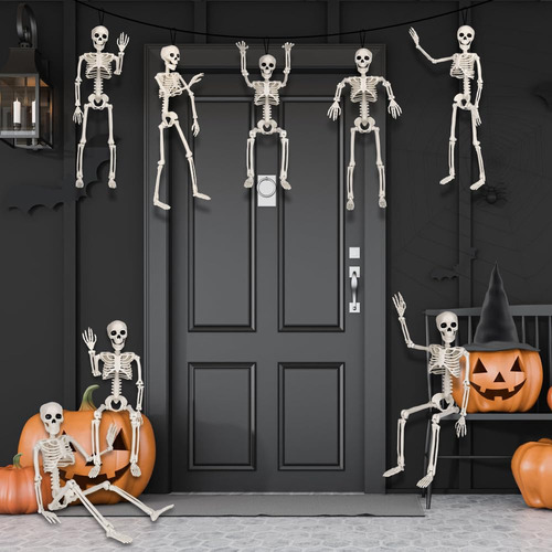 Esqueletos Posicionables Colgantes Kit Decoracion Halloween