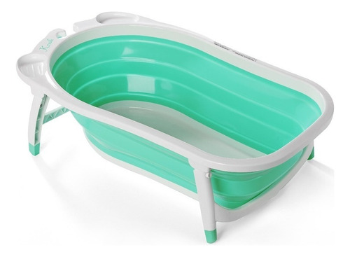 Bañera Para Bebé Plegable Compacta Y Antideslizante Karibu Color Turquesa