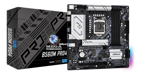 Mainboard Asrock B560m Pro4 11va. Lga1200 4xddr4 2xm.2 Nueva