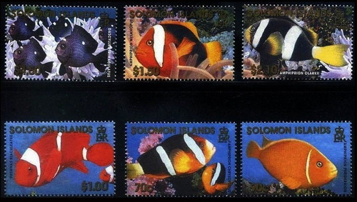 Fauna - Peces - Islas Salomon - Serie Mint