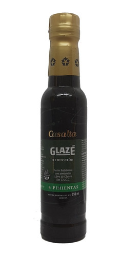 Aceto Balsámico Con Pimienta Reducción 250 Ml. Marca Casalta