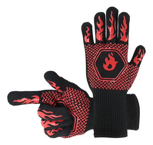 Set 2 Guantes Asado Alta Temperatura Parrillero Cocina - Marca Cukin By Norplat