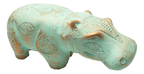 Discoverie Egyptian Imports Estatua Hipopotamo  Patina 5.5 