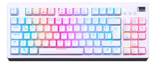 Teclado Gamer Vsg Outemu Red Quasar Rgb Color Blanco