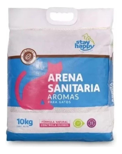 Arena Stay Happy  Aglutinante Para Gatos De Cafe 10 Kg