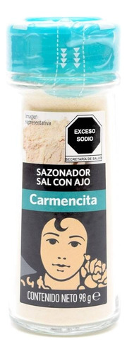 6 Pza Sazonador Carmencita Sal Con Ajo 98 G