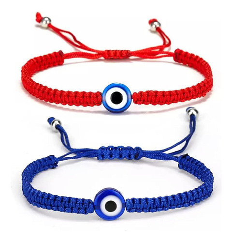 Kafu Pulsera Con Nudo De Mal De Ojo, Pulsera Ajustable Tejid