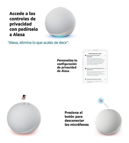 Imagen 6 de 6 de Parlante Inteligente Amazon Echo Dot 5ta Alexa Nuevo Blanco