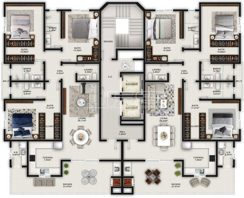 Imagem 2 de 9 de Residencial Dos Ipes - 3 Suites Itapema - 3469