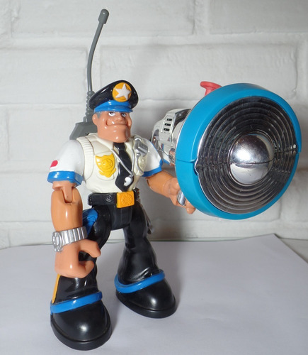 Antigo Boneco Fisher Price Rescue Heroes Policial Mattel2000 (Usado)