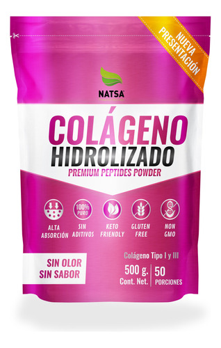 Colageno Hidrolizado Puro 500 Grs, Premium